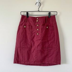 Loft Burgundy Skirt